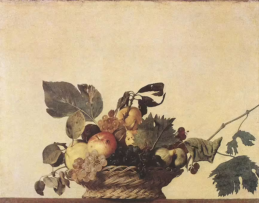 Caravaggio, cesto di frutta